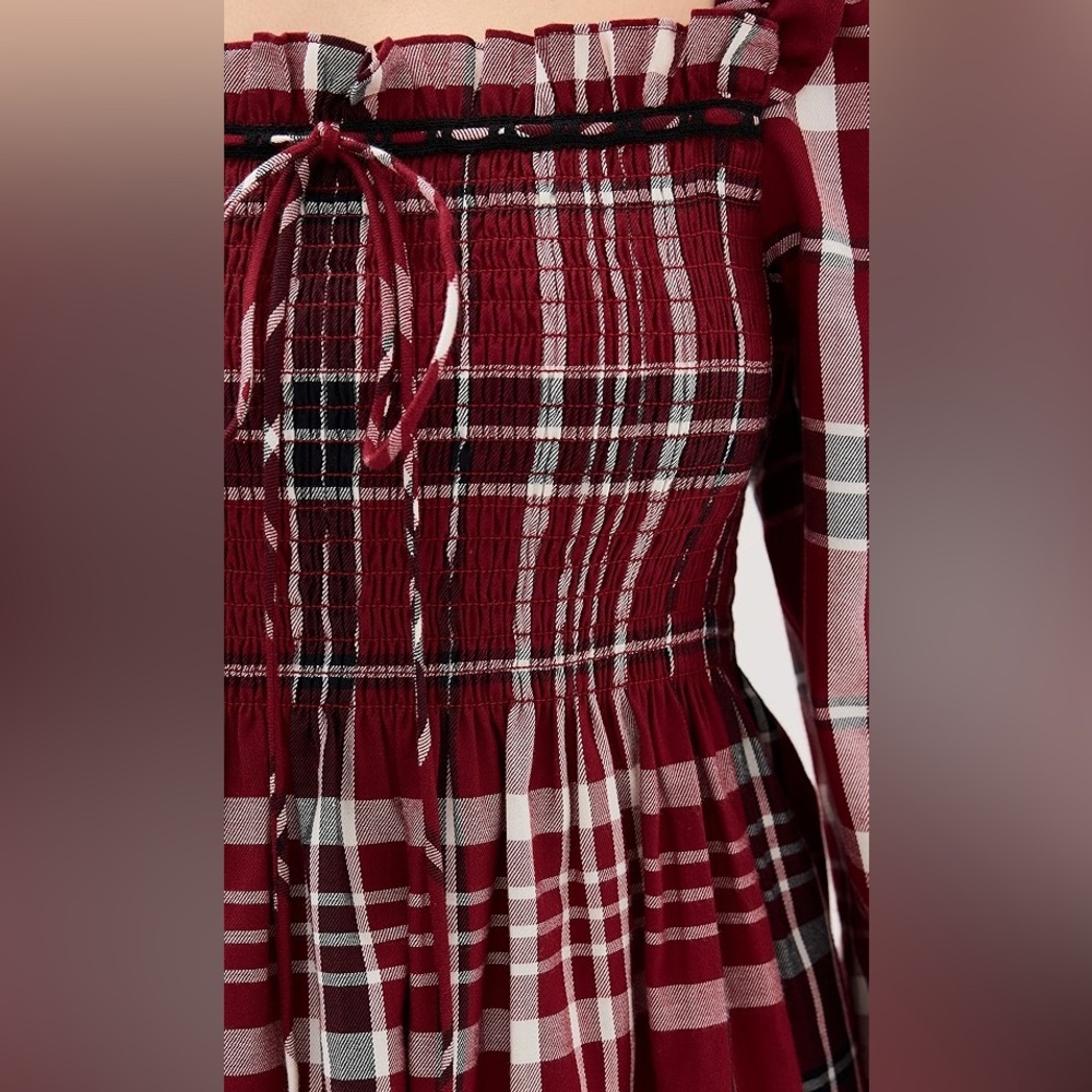 Hill House Home The Long Sleeve Scarlett Mini Nap Dress Size S - Picture 5 of 15